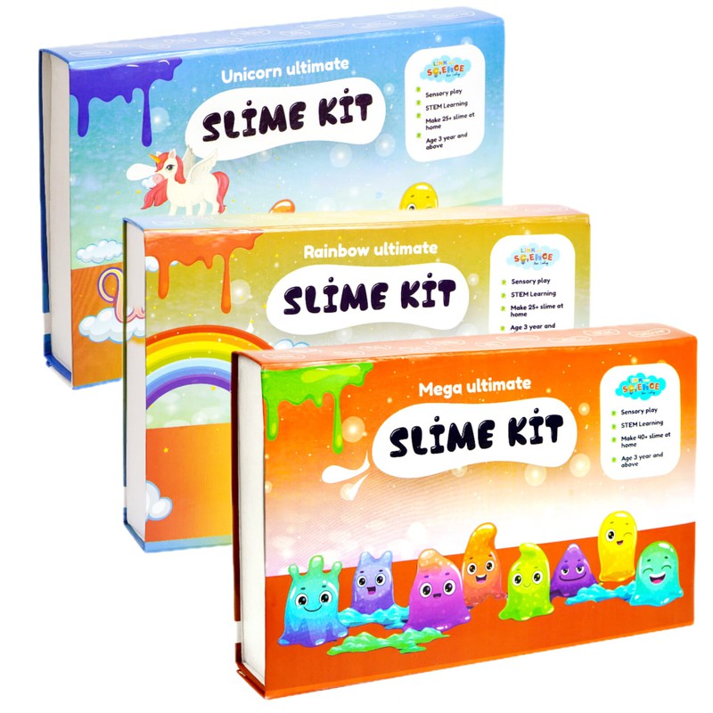 131 Pieces Ultimate DIY Slime Making Kit (Unicorn, Rainbow, and Mega Ultimate Slime Kit- Make 75+ Slime) Combo Pack of 3