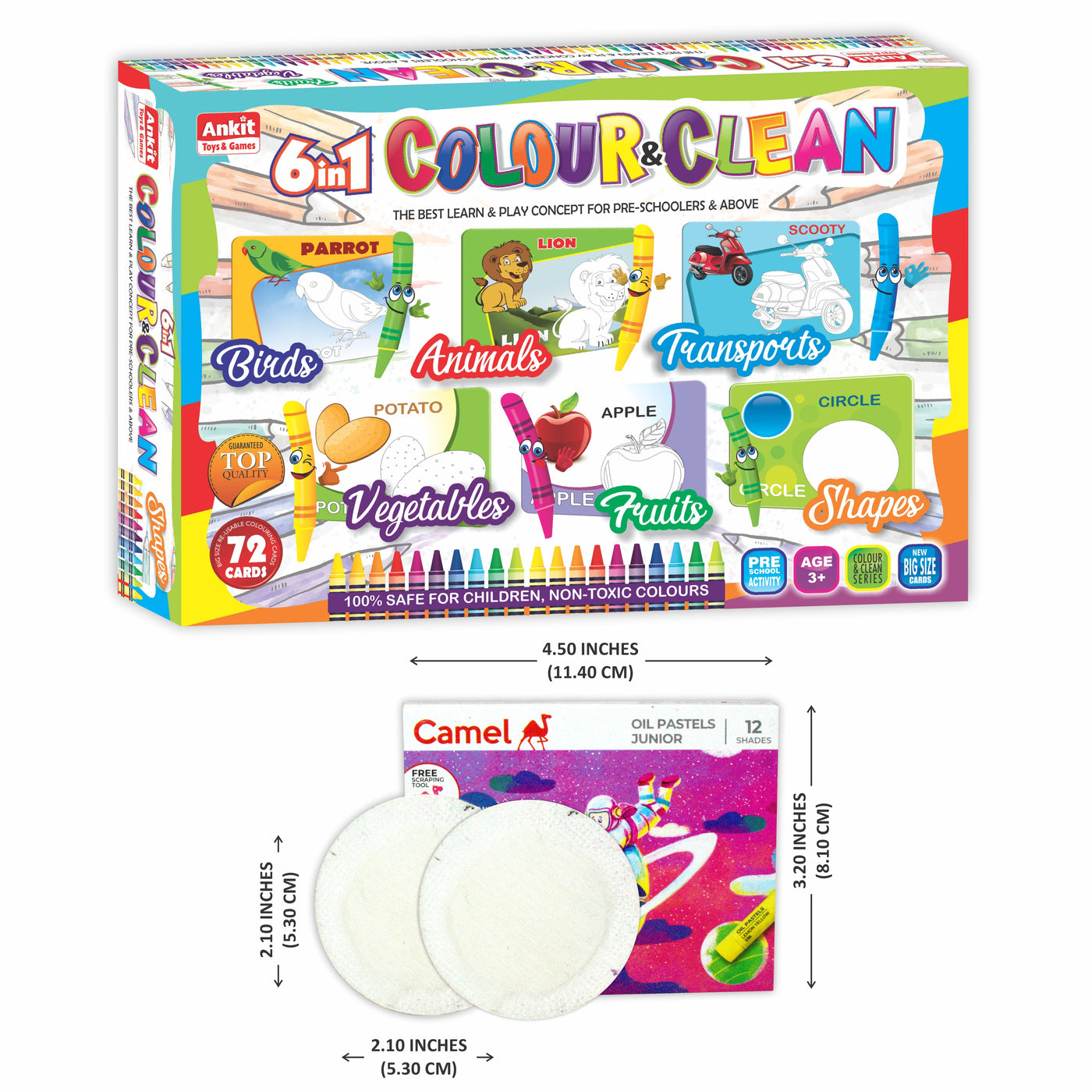 6 in 1 Colour & Clean Coloring Game