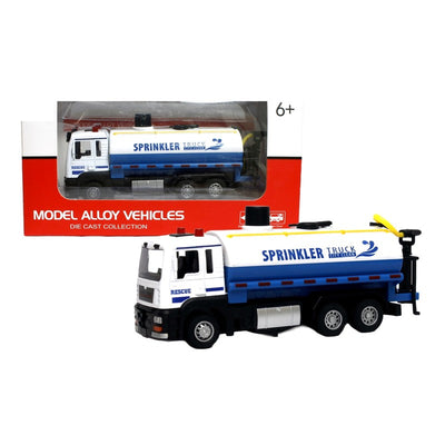 Die Cast Water Sprinkler Truck | Pull Back Action, Lights & Sounds | Multicolour