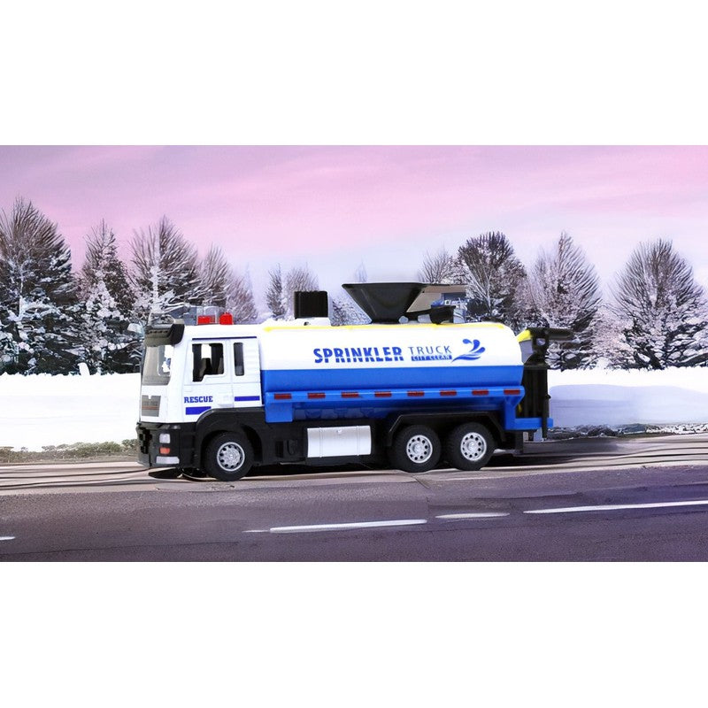 Die Cast Water Sprinkler Truck | Pull Back Action, Lights & Sounds | Multicolour