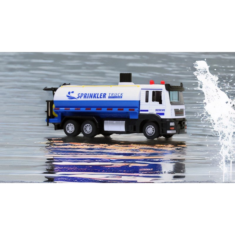 Die Cast Water Sprinkler Truck | Pull Back Action, Lights & Sounds | Multicolour