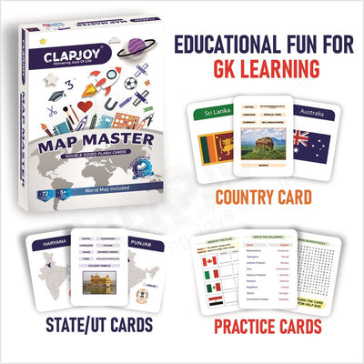 Map Master-Country and Flag Flashcards for Kids | 5-12 Years