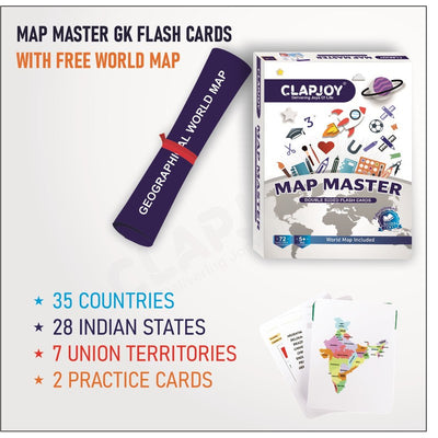 Map Master-Country and Flag Flashcards for Kids | 5-12 Years