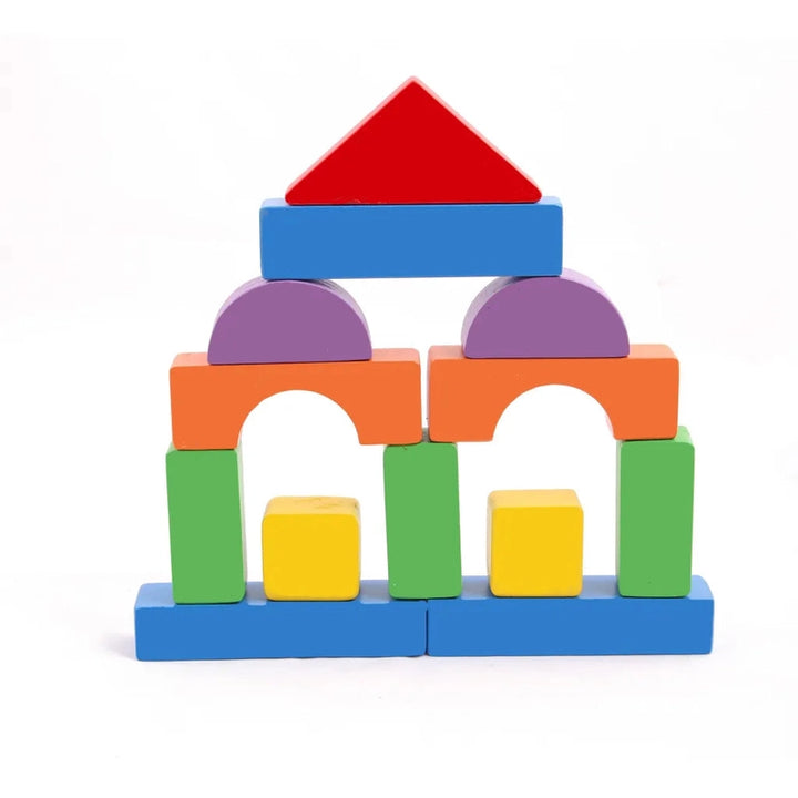 Wooden Basic Shapes Building Blocks Set (36 Pieces)