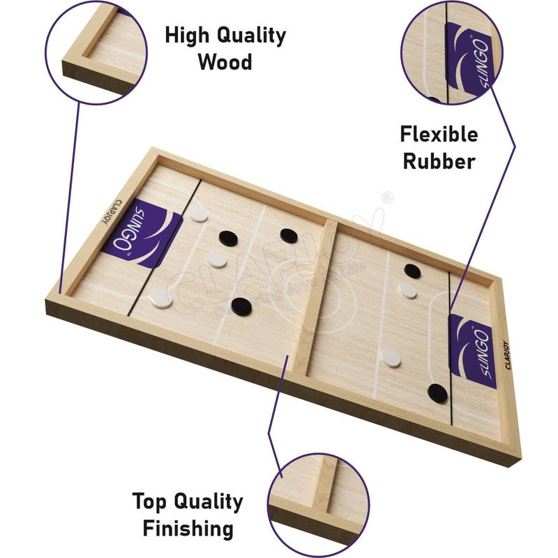 2-in-1 Sling Puck Board Game - Fastest Finger First & String Hockey (5-9 Years)