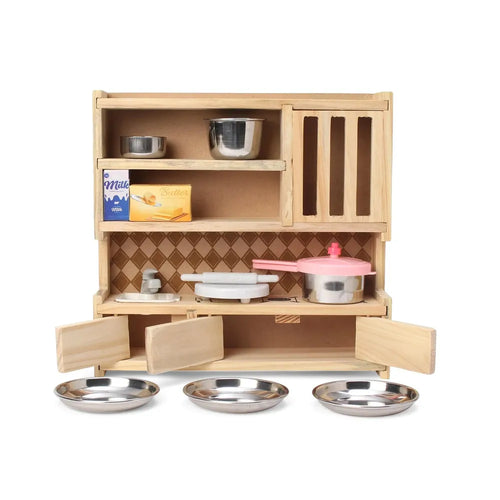 Sunny Cook N Serve Wooden Kitchen Pretend Playset with A Chef Hat & Apron