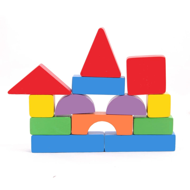 Wooden Basic Shapes Building Blocks Set (36 Pieces)