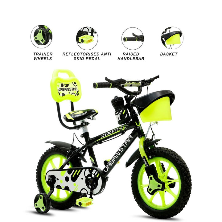 14T Cycle with Training Wheel (Black/Green)| COD not Available