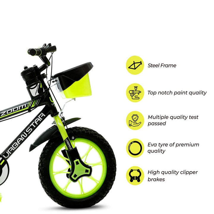 14T Cycle with Training Wheel (Black/Green)| COD not Available