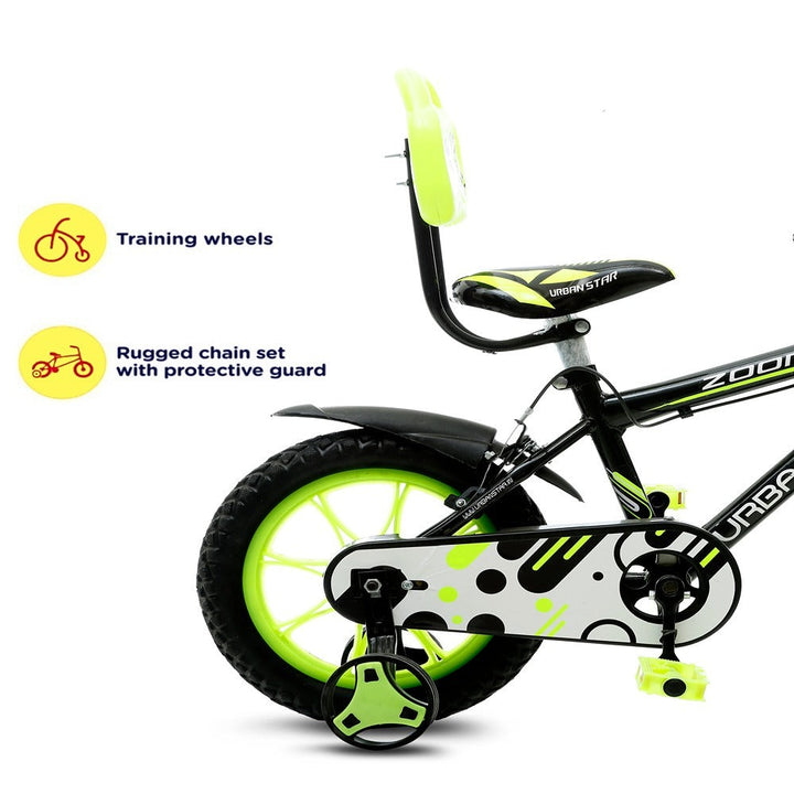 14T Cycle with Training Wheel (Black/Green)| COD not Available