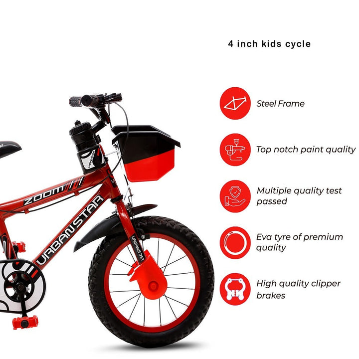 Bicycle for Junior Rider with Complete Accessories (Red) | 14 Inch (COD not Available)