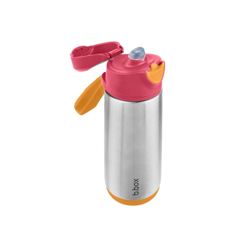 Insulated Sport Spout Drink Water Bottle 500ml Strawberry Shake Pink Orange