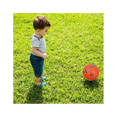 Football with Air Pump & Pin - Size 1 Mini, 12 Panel, PVC, Orange Alphabets Learning