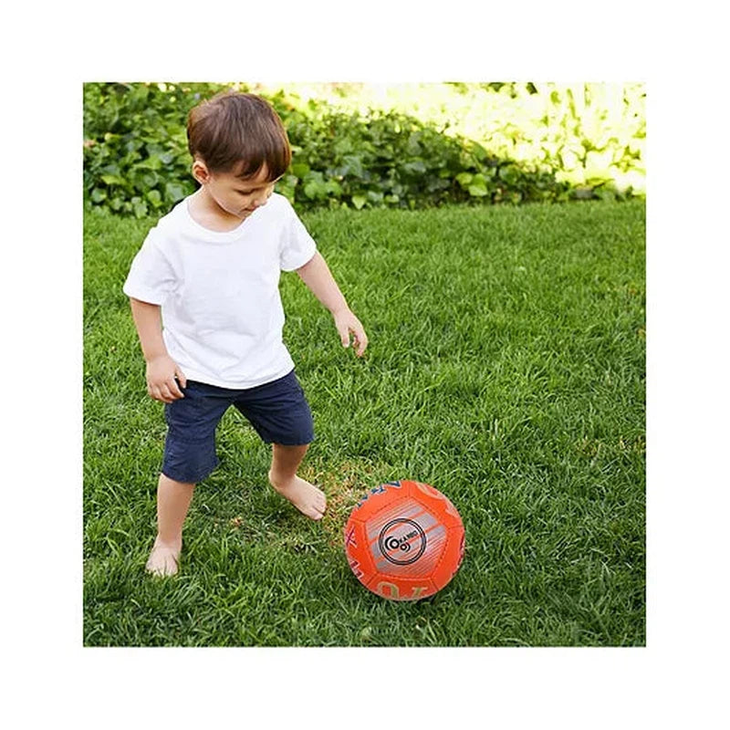 Football with Air Pump & Pin - Size 1 Mini, 12 Panel, PVC, Orange Alphabets Learning