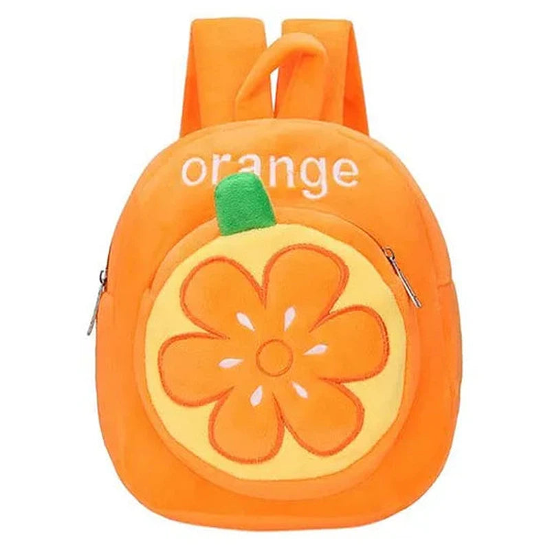 Premium Quality Soft Design Orange School Bag for Kids - 14 Inches