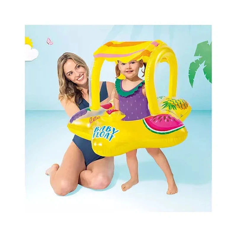 Yellow Kiddie Inflatable Pool Float For Kids | Water Pool Floater For Kids