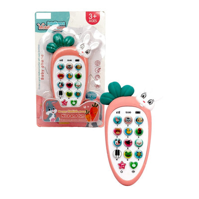 Cordless Feature Rabbit Mobile Musical Toy for Kids, Smart Educational Pretend Play Phone, Pack of 1, Colour as per Stock