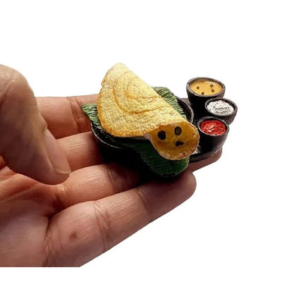 Masala Dosa 3D Miniature Food Fridge Magnet