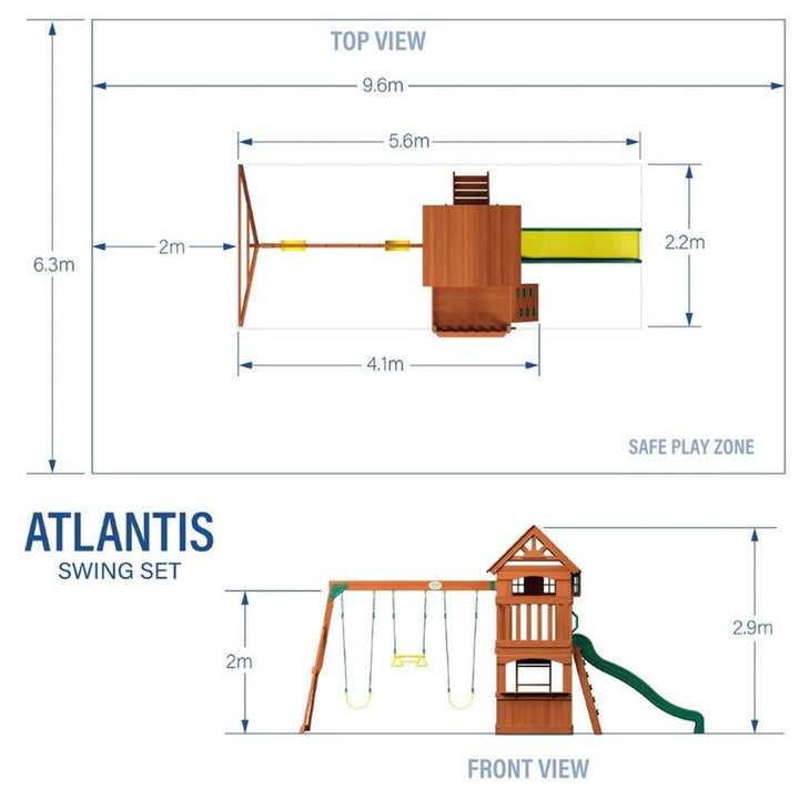 Atlantic Play Tower with Swings (3-8 Years)