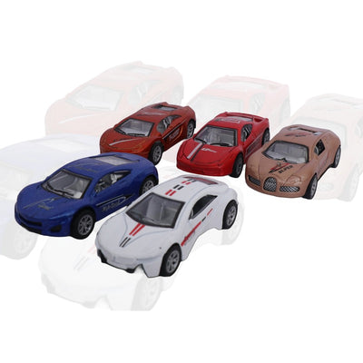 Pack of 5 Die Cast Metal Cars Set for Kids, Fixed Doors, Multicolour