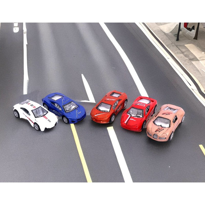 Pack of 5 Die Cast Metal Cars Set for Kids, Fixed Doors, Multicolour