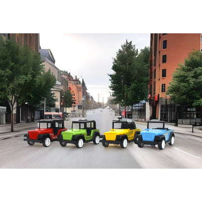 Pack of 4 Die cast Metal Jeep Cars | Pull Back Action | Multicolour