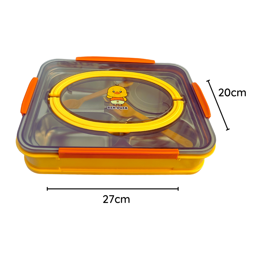 Yellow Duck 4 Partition Lunch Box