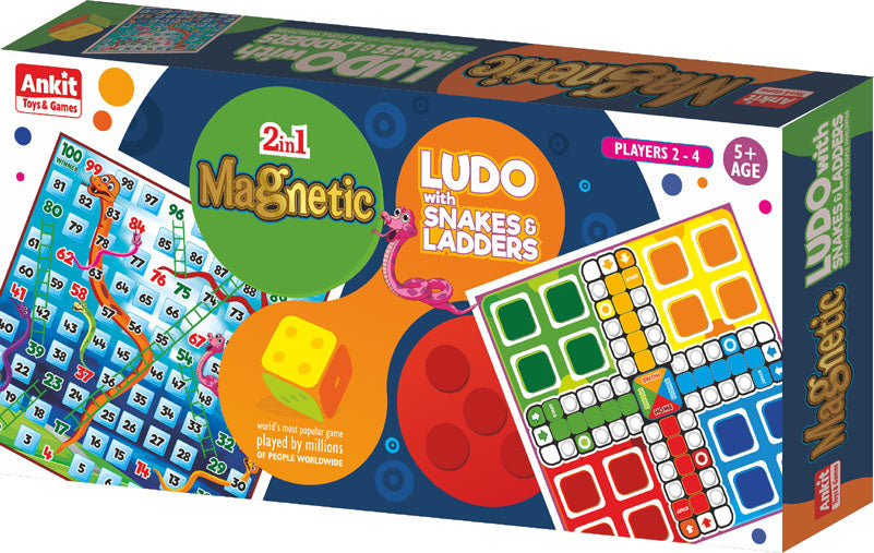 2 in 1 Magnetic Ludo With Snakes & Ladders