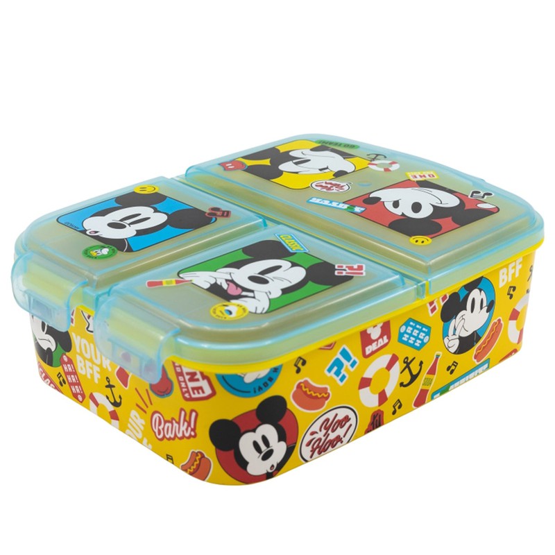 Partition Lunch Box for Kids with Snap Lock Closure | 3 Compartment Lunch Box  | 390 ml