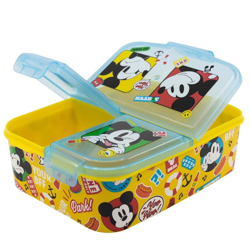 Partition Lunch Box for Kids with Snap Lock Closure | 3 Compartment Lunch Box  | 390 ml