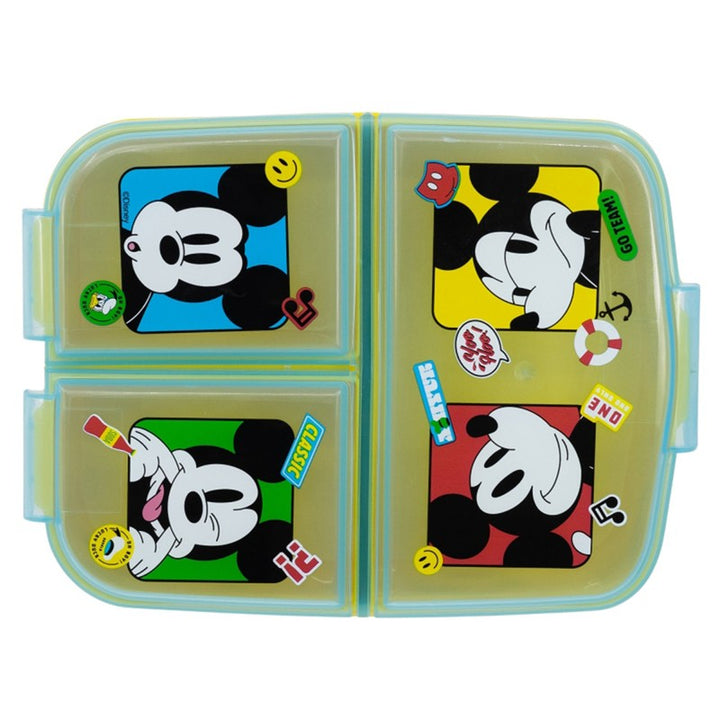 Partition Lunch Box for Kids with Snap Lock Closure | 3 Compartment Lunch Box  | 390 ml