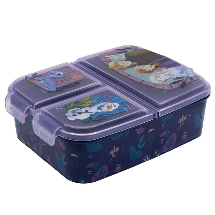 Partition Lunch Box for Kids with Snap Lock Closure | 3 Compartment Lunch Box  | 390 ml