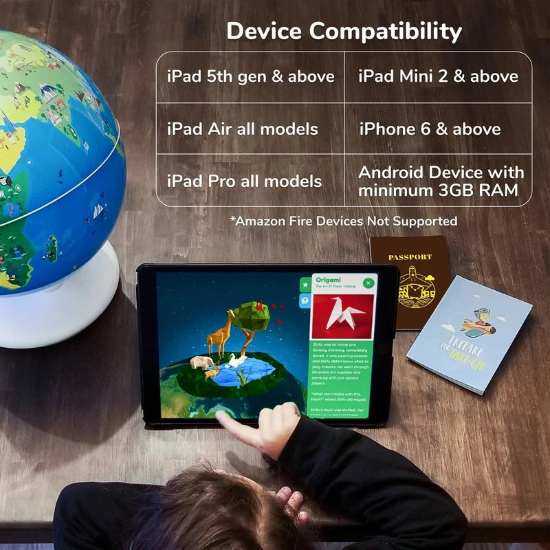 Orboot Earth (App Based) - Educational AR Globe with 400 Wonders