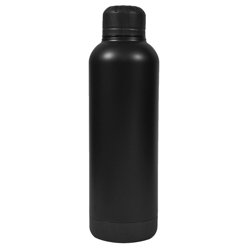 Walnut Stainless Steel Hot n Cold Bottle (500ml) | Black