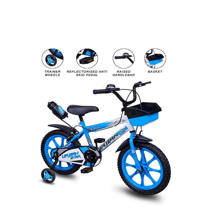 BMX Bicycle with Training Wheel (Blue/White) | 16 Inch (COD not Available)