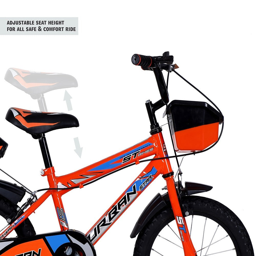 BMX Cycle with Training Wheel Single Speed with Complete Accessories (Orange) | 16 Inch COD not Available