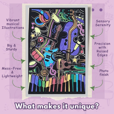 Velvet Colouring Posters for Young Adults/Grown-ups | Melodies Of Music