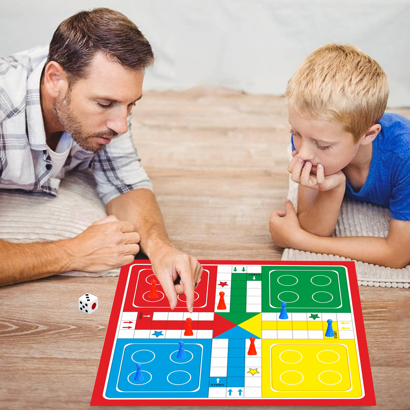 Ankit Toys 2 in 1 Kids Ludo Snakes & Ladders Senior Board Game Set of 2 - Multicolor