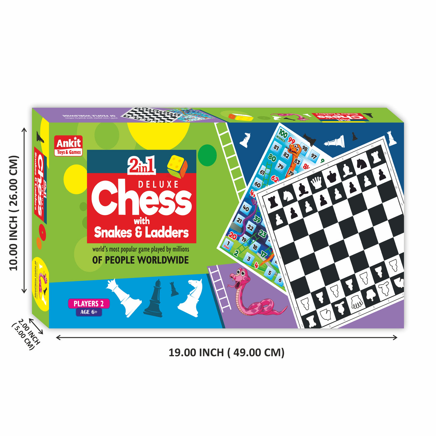 2 in 1 Chess Deluxe - 18 (Board Game)