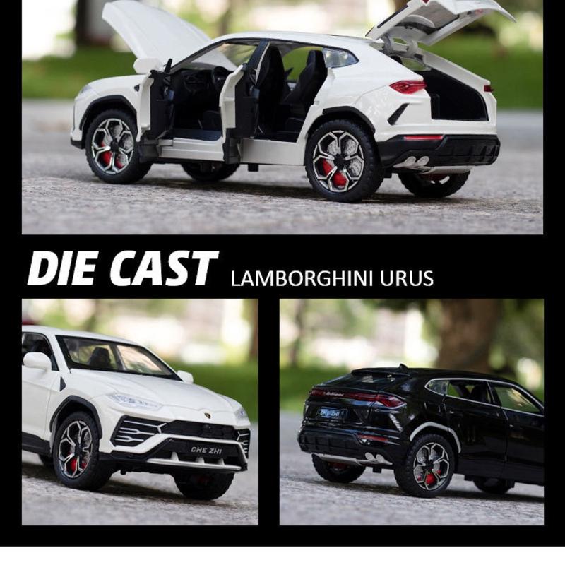 Resembling Lamborghini URUS Diecast Car with Light & Sound | 1:24 Scale Model (14 Years Till Grown Ups)