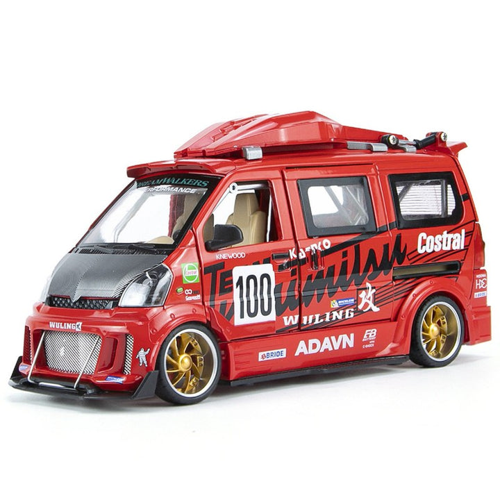 Resembling Wuling Van R34 Diecast Car with Light & Sound | 1:24 Scale Model (14 Years Till Grown Ups)