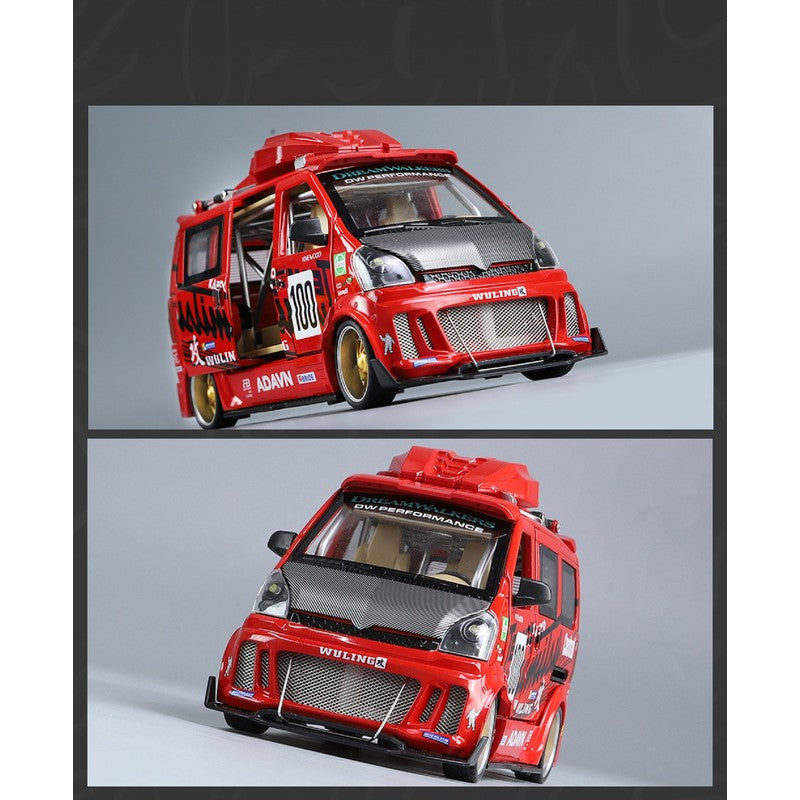 Resembling Wuling Van R34 Diecast Car with Light & Sound | 1:24 Scale Model (14 Years Till Grown Ups)