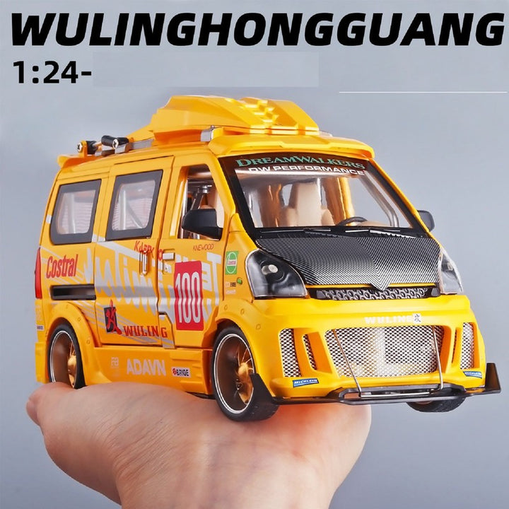 Resembling Wuling Van R34 Diecast Car with Light & Sound | 1:24 Scale Model (14 Years Till Grown Ups)