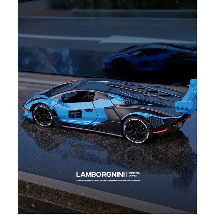 Resembling Lambo Rambo SCV12 Diecast Car with Light & Sound | 1:24 Scale Model (14 Years Till Grown Ups)