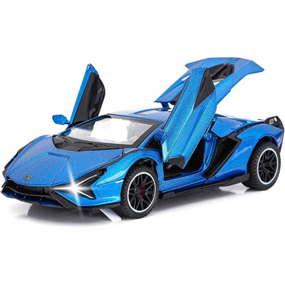 Resembling Lamborghini Revuelto Diecast Car with Light & Sound | 1:24 Scale Model (14 Years Till Grown Ups)