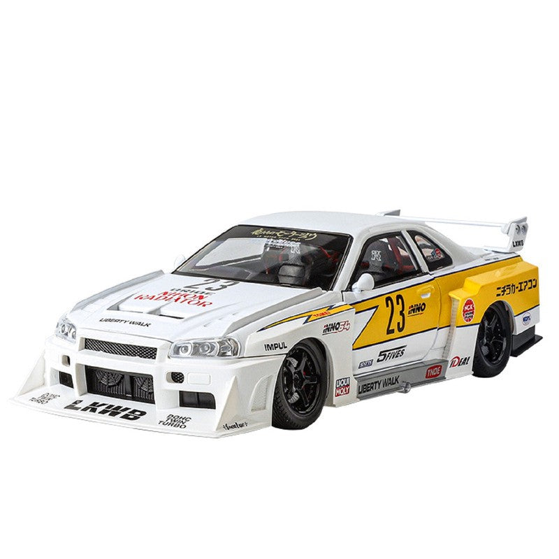 Resembling Lifang Nisan GT R34 Diecast Car with Light & Sound | 1:24 Scale Model (14 Years Till Grown Ups)