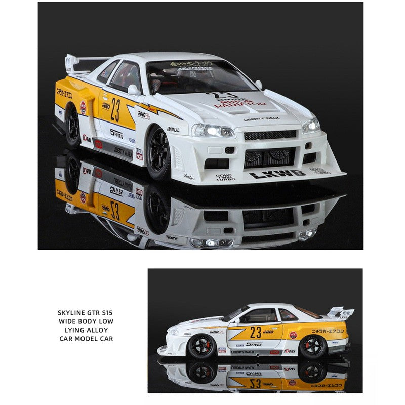 Resembling Lifang Nisan GT R34 Diecast Car with Light & Sound | 1:24 Scale Model (14 Years Till Grown Ups)