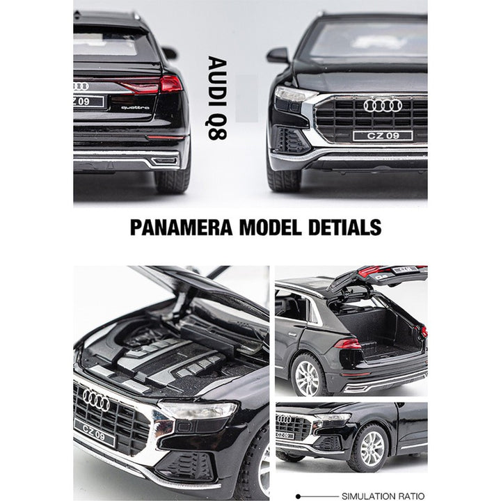 Resembling Audi Q8 Diecast Car with Light & Sound | 1:32 Scale Model (14 Years Till Grown Ups)