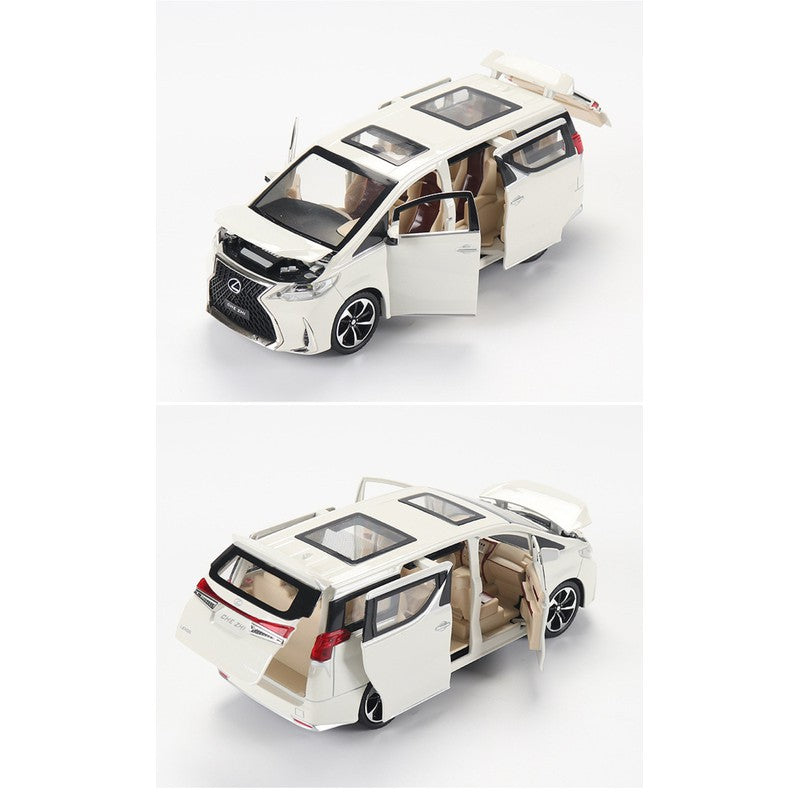 Resembling Lexus LM300H Diecast Car with Openable Doors, Light & Sound | 1:24 Scale Model (14 Years Till Grown Ups)