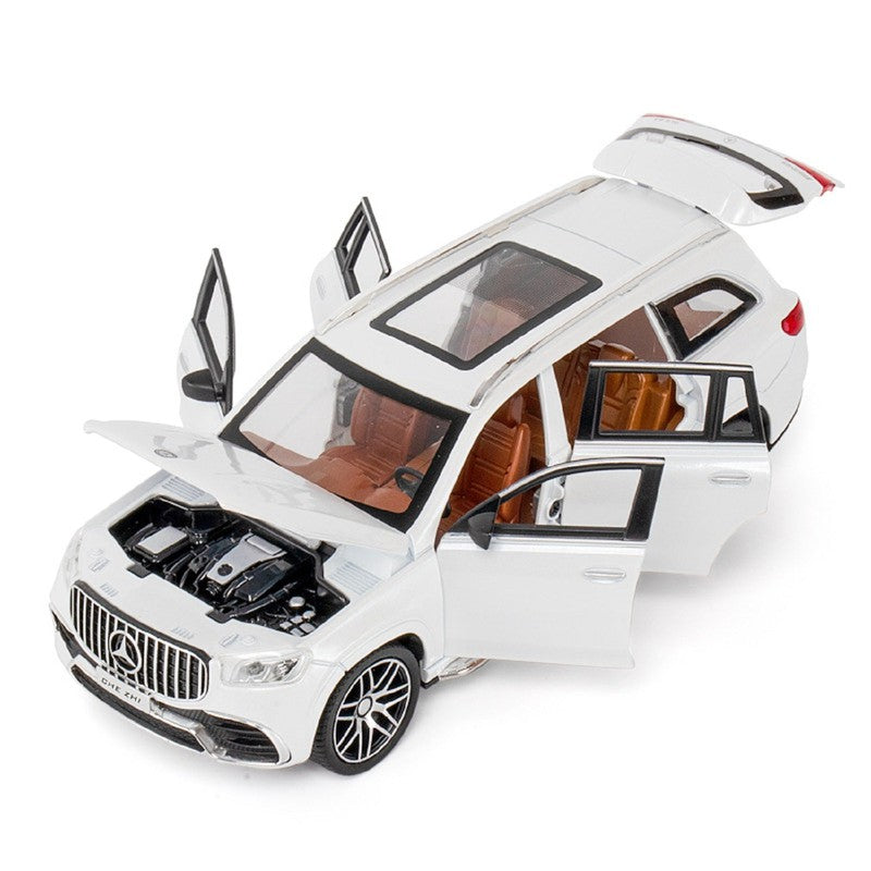 Resembling Mercedes-Benz GLS 63 Diecast Car with Openable Doors, Light & Sound | 1:24 Scale Model (14 Years Till Grown Ups)